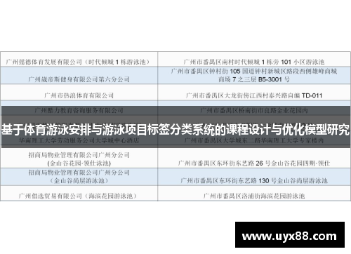 基于体育游泳安排与游泳项目标签分类系统的课程设计与优化模型研究